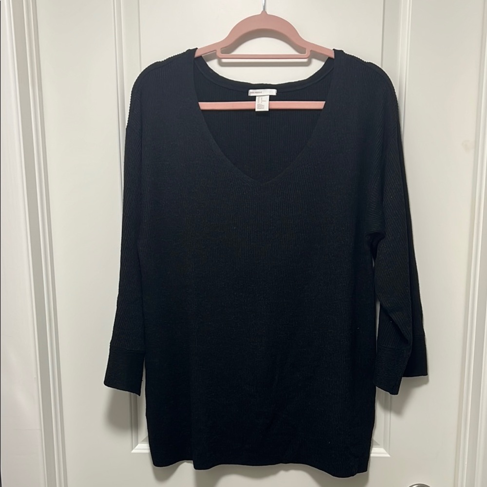 H&M Black V-Neck Sweater